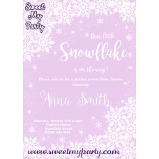 Winter Wonderland gender Baby Shower Invitation,(005)